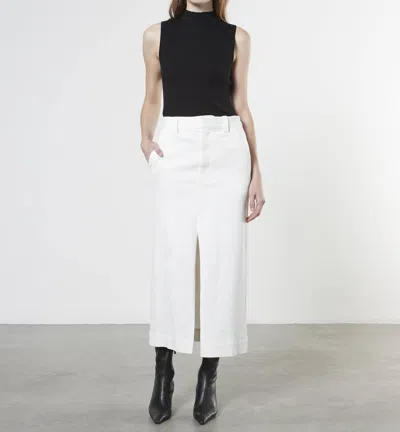 Enza Costa Soft Touch Slit Skirt In Undyed In Multi