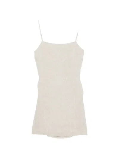 Enza Costa Square-neck Mini Dress In White