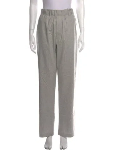 Pre-owned Enza Costa Straight Leg Pants In Gray