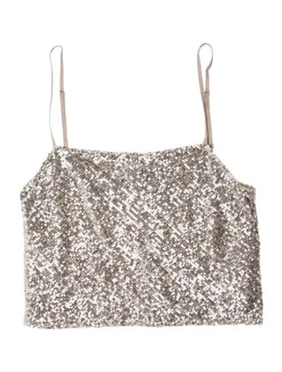 Pre-owned Enza Costa Strapless Crop Top In Multi