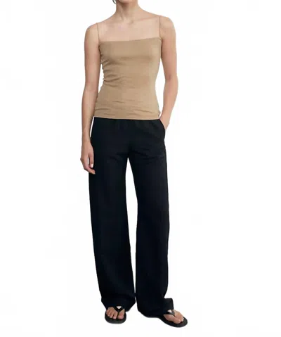 Enza Costa Strappy Tank Top In Fatigue In Brown