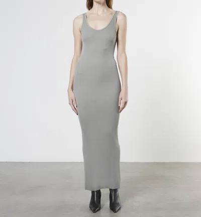 Enza Costa Stretch Silk Knit Maxi Tank Dress In Alpine Frost In Multi