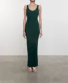 Enza Costa Stretch Silk Knit Maxi Tank Dress In Malachite In Multi