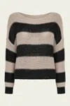 Enza Costa Stripe-pattern Bateau-neck Sweater In Multi