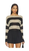 Enza Costa Stripe-pattern Bateau-neck Sweater In Multi