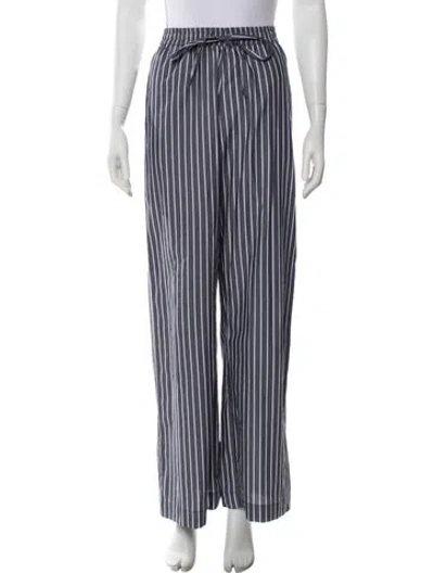 Pre-owned Enza Costa Striped Pajamas In Blue