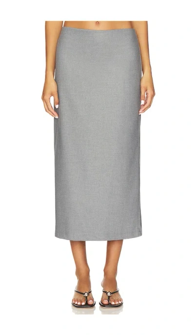 Enza Costa Suiting Pencil Skirt In Gray