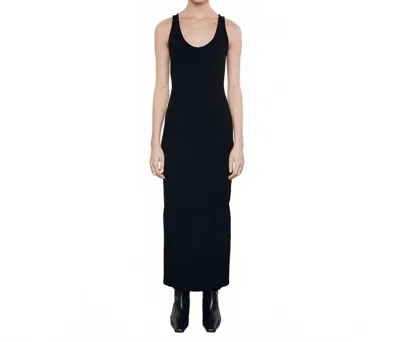 Enza Costa Supima Ankle Slit Dress In Black