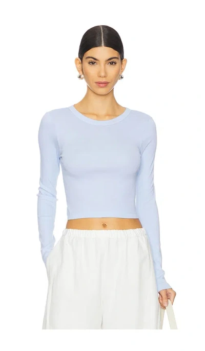 ENZA COSTA SUPIMA BABY LONG SLEEVE CROPPED TOP