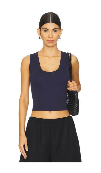 ENZA COSTA SUPIMA BABY CROPPED U TANK TOP
