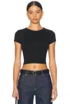 Enza Costa Knit Cropped Cap Sleeve Silk-blend Top In Black