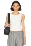 Enza Costa Supima Bateau Tank Top In Vanilla