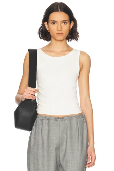 Enza Costa Supima Bateau Tank Top In Vanilla