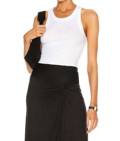 Enza Costa Supima Cotton Bold Sheath Tank Top In White