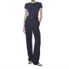 Enza Costa Supima Cotton Cap Sleeve Crew In Evening Blue In Blue