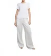 Enza Costa Supima Cotton Essential Short Sleeve Top In White In White
