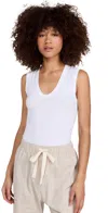 Enza Costa Essential Sleeveless U In White