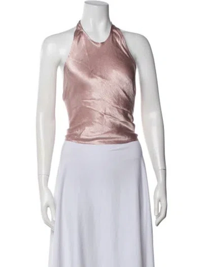 Pre-owned Enza Costa Supima Cotton Halterneck Top W/ Tags In Neutral