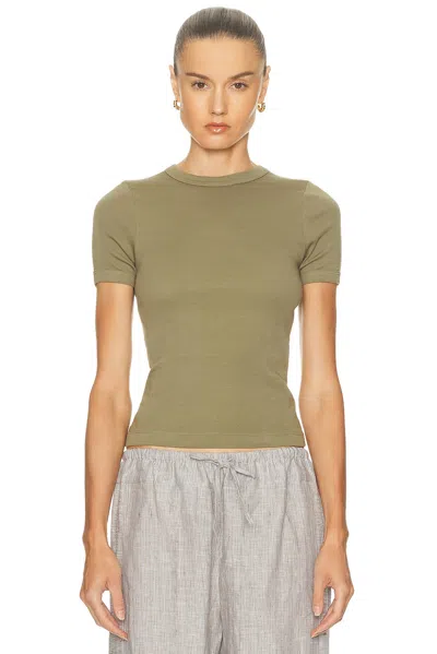 Enza Costa Supima Cotton New Classic Short Sleeve Tee In Neutral
