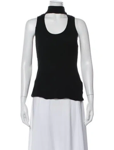 Pre-owned Enza Costa Supima Cotton Sweater In Black