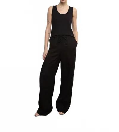 Enza Costa Supima Cotton U Tank In Black