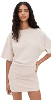 Enza Costa Supima Curve Mini Dress Parchment In Neutral