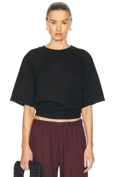 Enza Costa Supima Curve Tee In Black