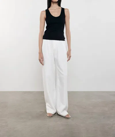 Enza Costa Supima Rib Scoop Tank In Black