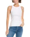 Enza Costa Supima Rib Sheath Tank In White