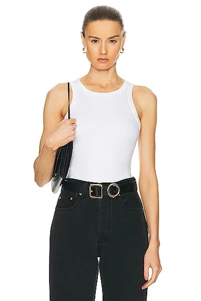 Enza Costa Supima Rib Sheath Tank Top In White