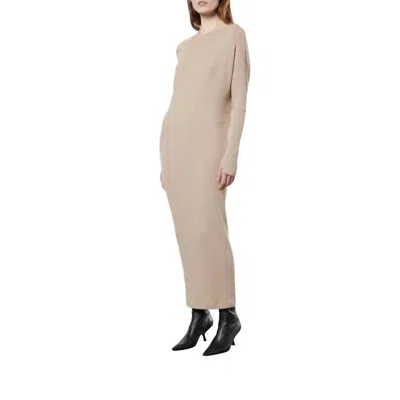 Enza Costa Sweater Knit Slouch Dress In Rose Tan