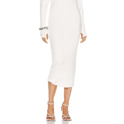 Enza Costa Sweater Knit Slouch Dress In White