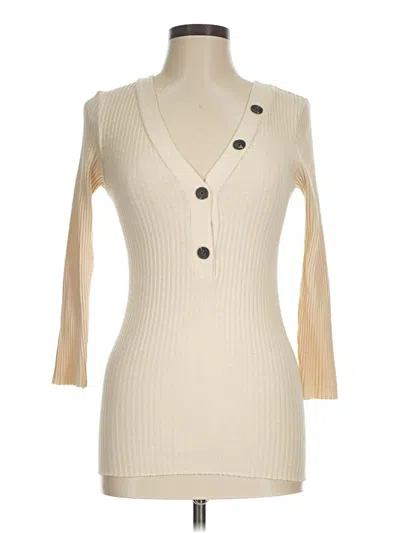 Pre-owned Enza Costa Sweater Vest In White