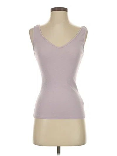 Pre-owned Enza Costa Tank Top Purple Sweetheart Neckline Tops