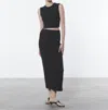 Enza Costa Textured Jacquard Cropped Tank Top In Black In Black
