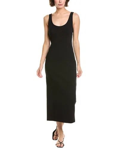 Enza Costa Textured Jacquard Tank Maxi Dress In Black