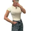 Enza Costa Textured Rib Cap Sleeve Crew Top In Vanilla In Neutral