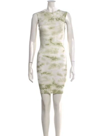 Pre-owned Enza Costa Tie-dye Print Mini Dress In Multi