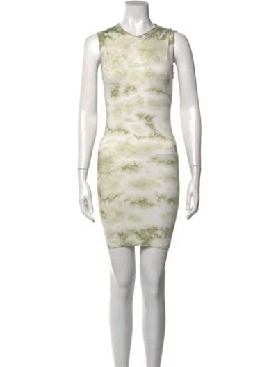 Pre-owned Enza Costa Tie-dye Print Mini Dress In Multicolor