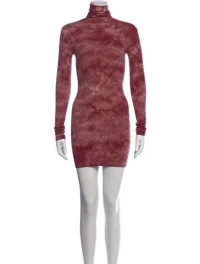 Pre-owned Enza Costa Tie-dye Print Mini Dress In Pink