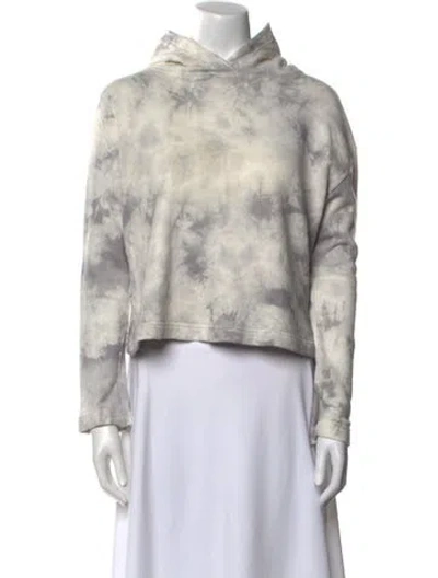Pre-owned Enza Costa Tie-dye Print Mock Neck Sweatshirt W/ Tags In Neutral