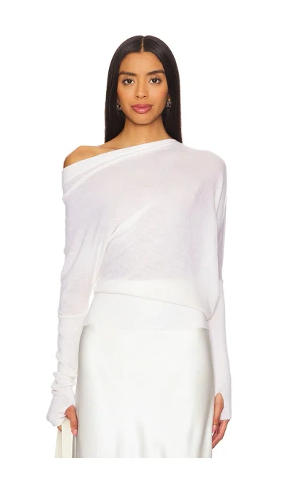 Enza Costa Tissue Cashmere Slouch Sweater In 염색하지 않음