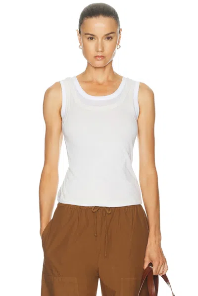 Enza Costa Tissue Jersey Layered Tank Top