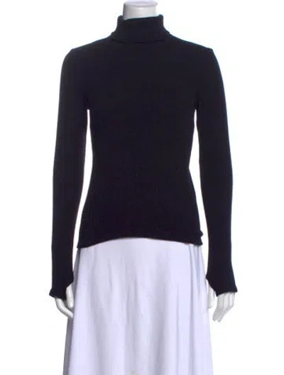Pre-owned Enza Costa Turtleneck Sweater In Black