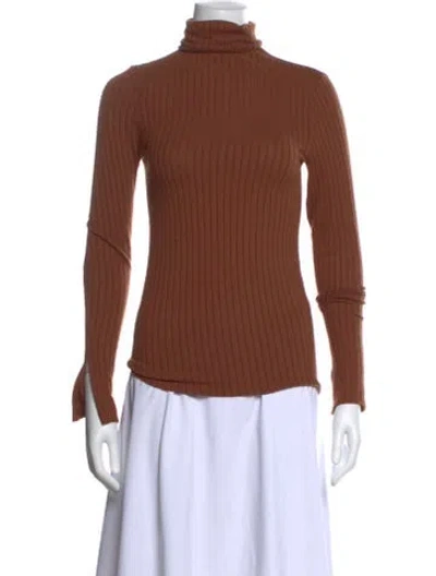 Pre-owned Enza Costa Turtleneck Sweater In Brown