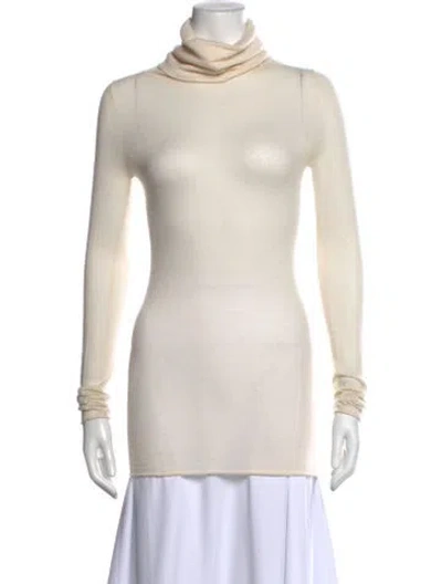 Pre-owned Enza Costa Turtleneck Sweater In Neutral