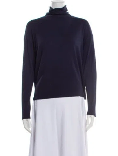 Pre-owned Enza Costa Turtleneck Sweater In Purple