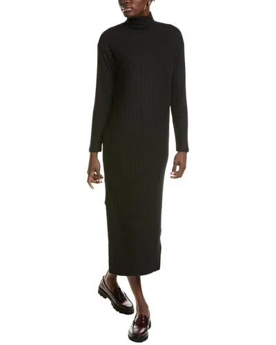 Enza Costa Turtleneck Sweaterdress In Black