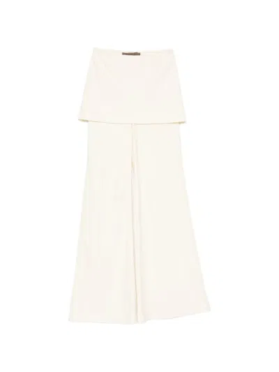 Enza Costa Twill Apron-style Trousers In Neutral