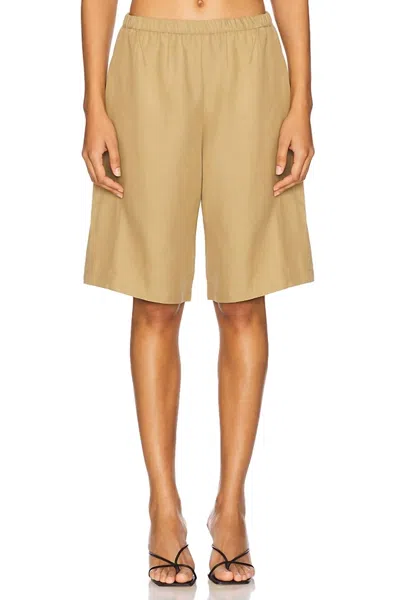Enza Costa Twill Bermuda Shorts In Fatigue In Multi